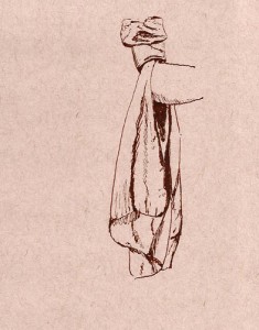 Detail of Julie's sleeve shrouds - Hero 9018, J.Herbin 1670