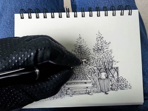 sketching glove in action